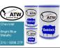 Preview: Chevrolet, Bright Blue Metallic, 21U / 9298 27P: 500ml Lackdose + 500ml Klarlack + 250ml Härter - Set, von ATW Autoteile West.